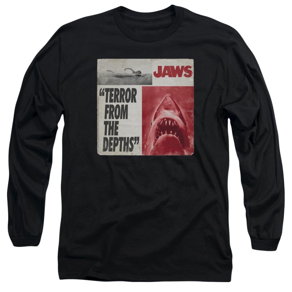 Jaws Terror Men's 18/1 Cotton Long-Sleeve T-Shirt