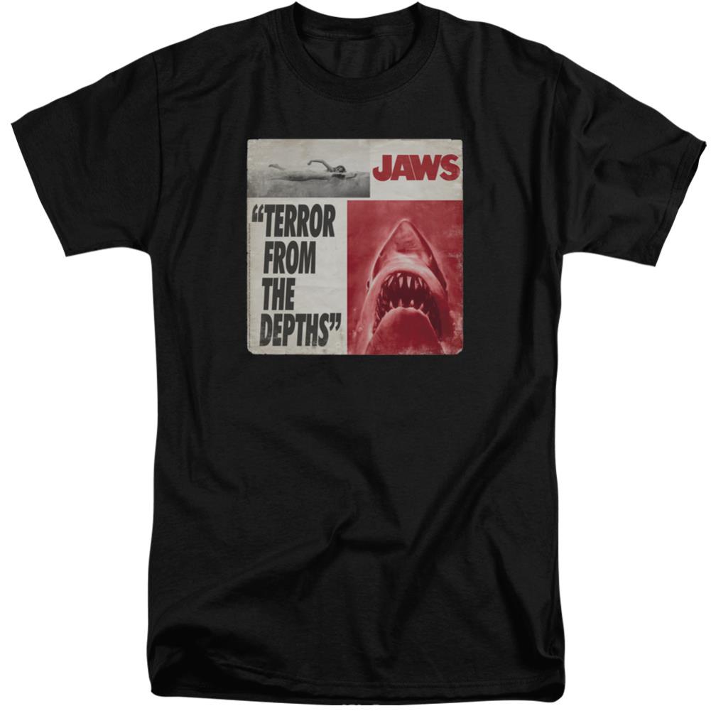 Jaws Terror Men's 18/1 Tall Cotton Short-Sleeve T-Shirt