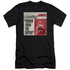 Jaws Terror Men's Ultra-Soft 30/1 Cotton Slim Short-Sleeve T-Shirt