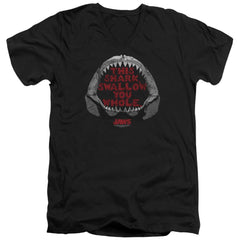 Jaws This Shark Men's 30/1 Cotton Slim V-Neck T-Shirt