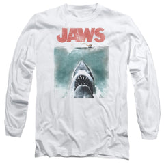 Jaws Vintage Poster Men's 18/1 Cotton Long-Sleeve T-Shirt