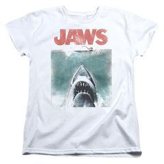 Jaws Vintage Poster Women's 18/1 Cotton Short-Sleeve T-Shirt