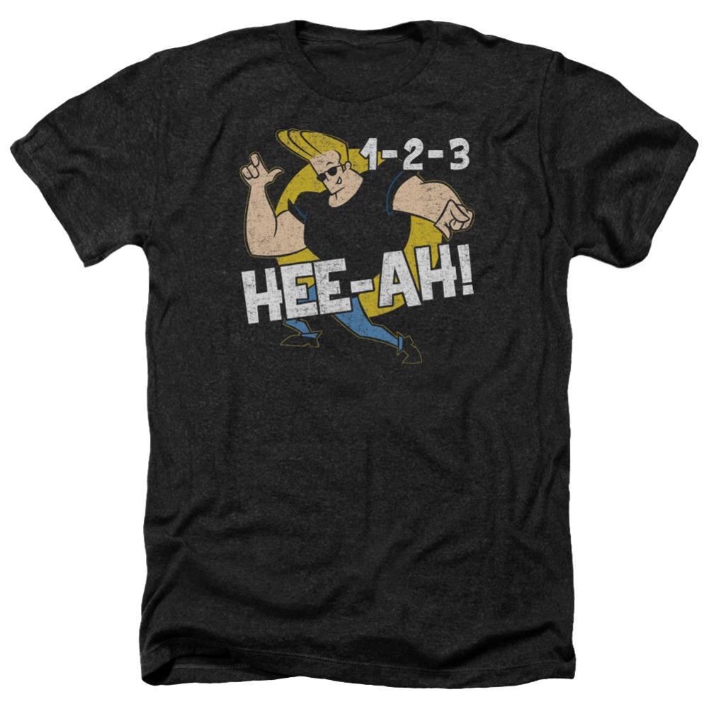 Johnny Bravo 123 Men's 30/1 Heather 60 40 Poly Short-Sleeve T-Shirt