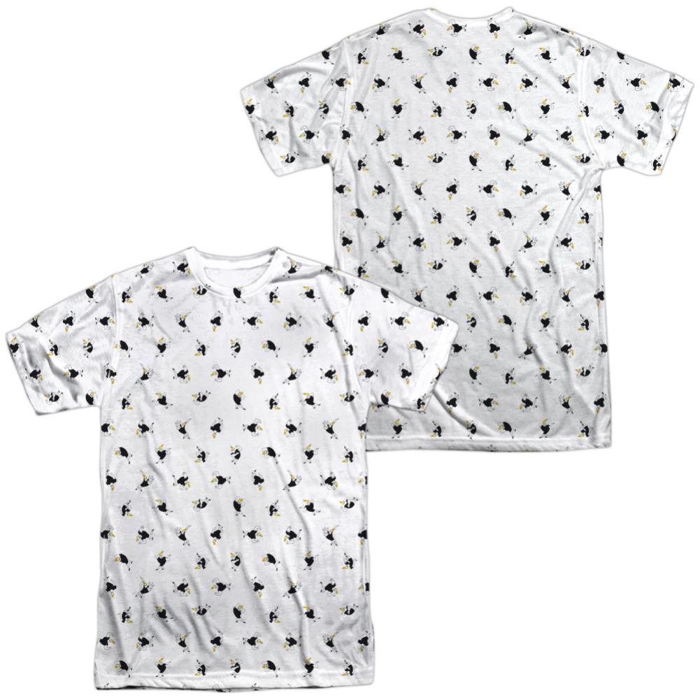 Johnny Bravo Bravo All Over (Front/Back Print) Men's Regular Fit Polyester Short-Sleeve T-Shirt