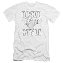 Johnny Bravo Bravo Style Men's Ultra-Soft 30/1 Cotton Slim Short-Sleeve T-Shirt