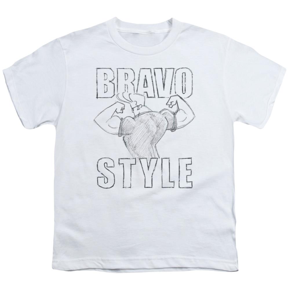 Johnny Bravo Bravo Style Youth 18/1 100% Cotton Short-Sleeve T-Shirt