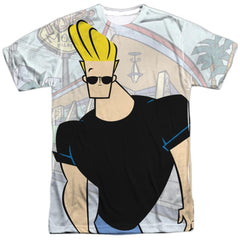 Johnny Bravo Hanging Out Men's Regular Fit Polyester Short-Sleeve T-Shirt