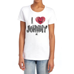 Johnny Bravo I Heart Johnny Women's 18/1 Cotton Short-Sleeve T-Shirt