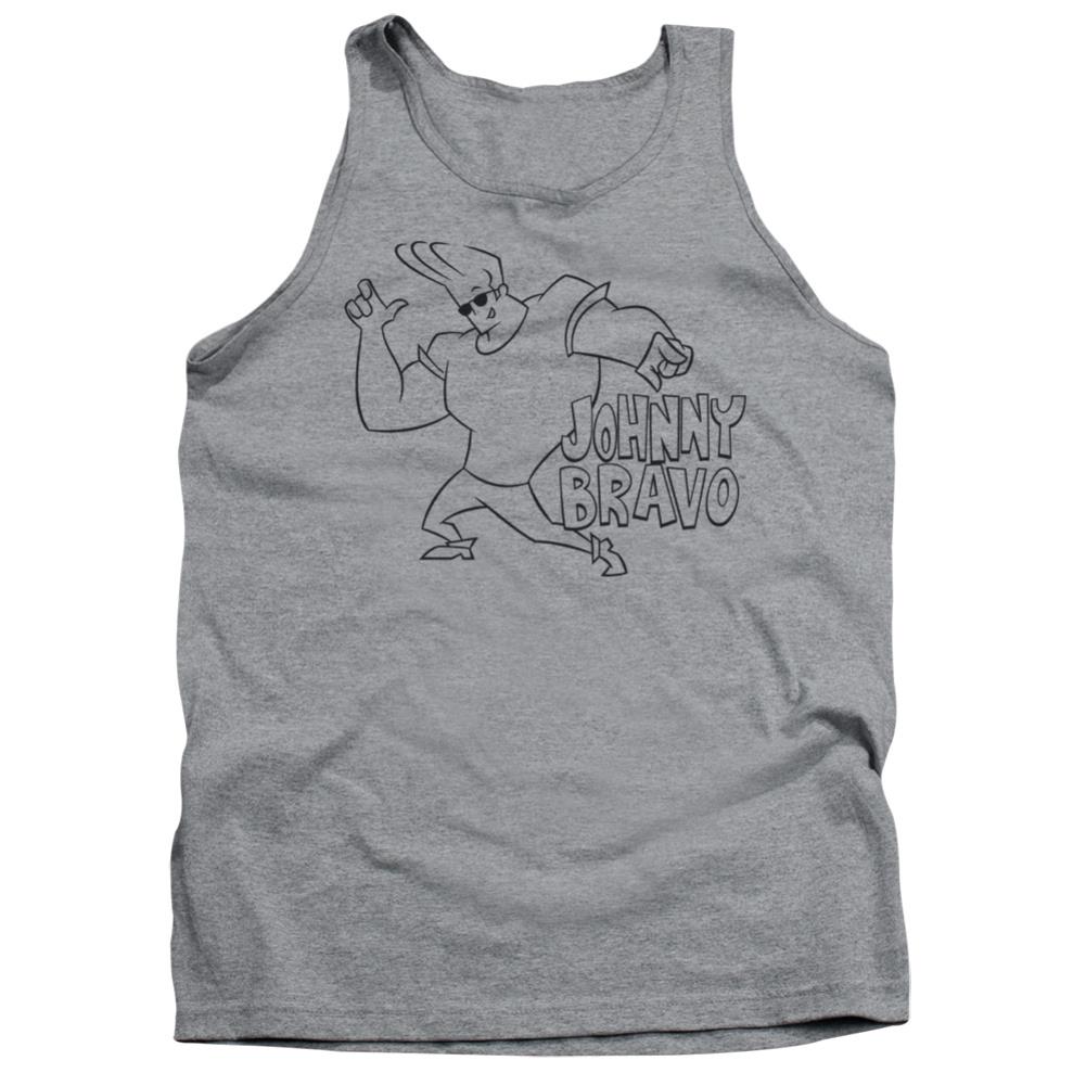 Johnny Bravo JB Line Art Men's 18/1 Cotton Tank Top