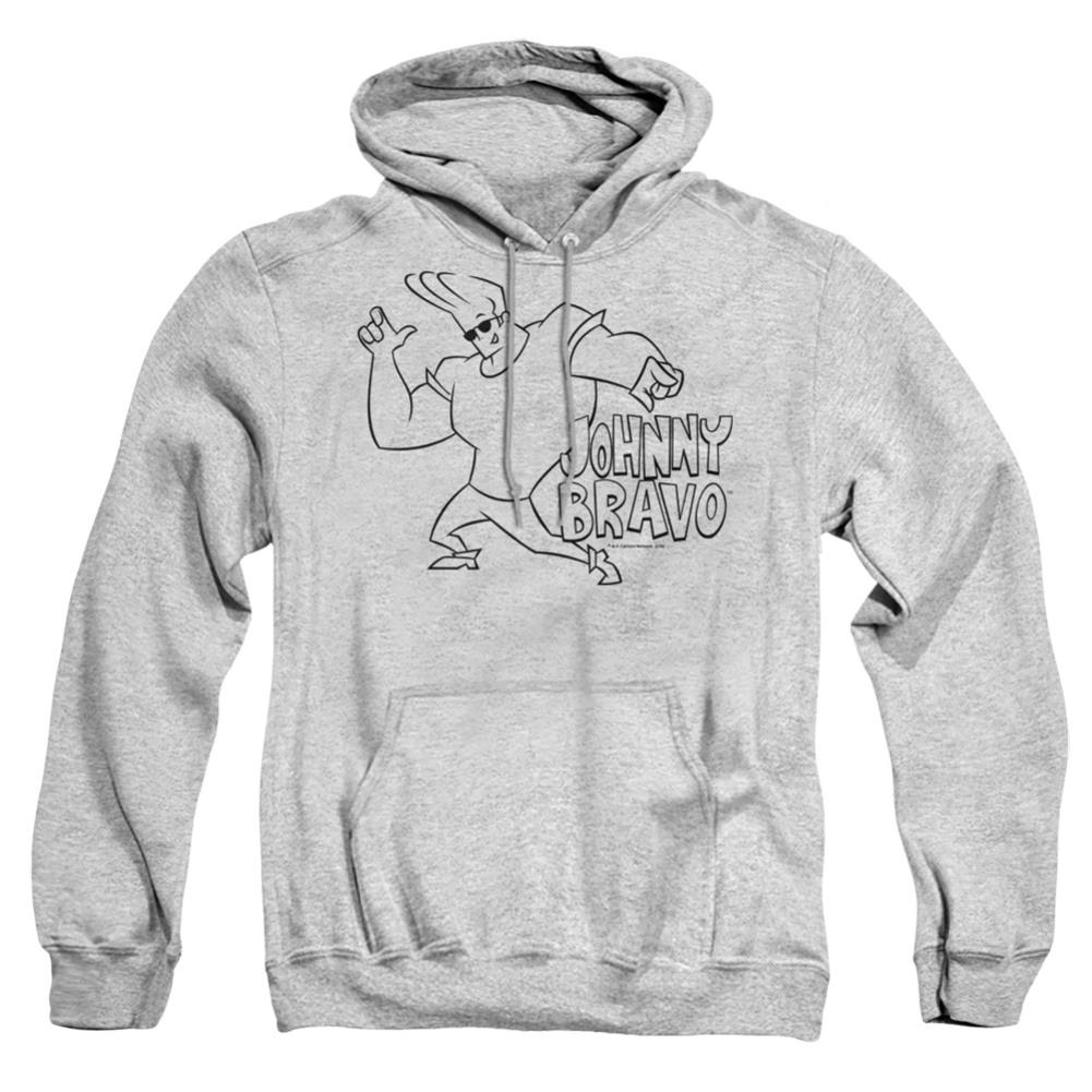 Johnny Bravo JB Line Art Men's Pull-Over 75 25 Poly Hoodie