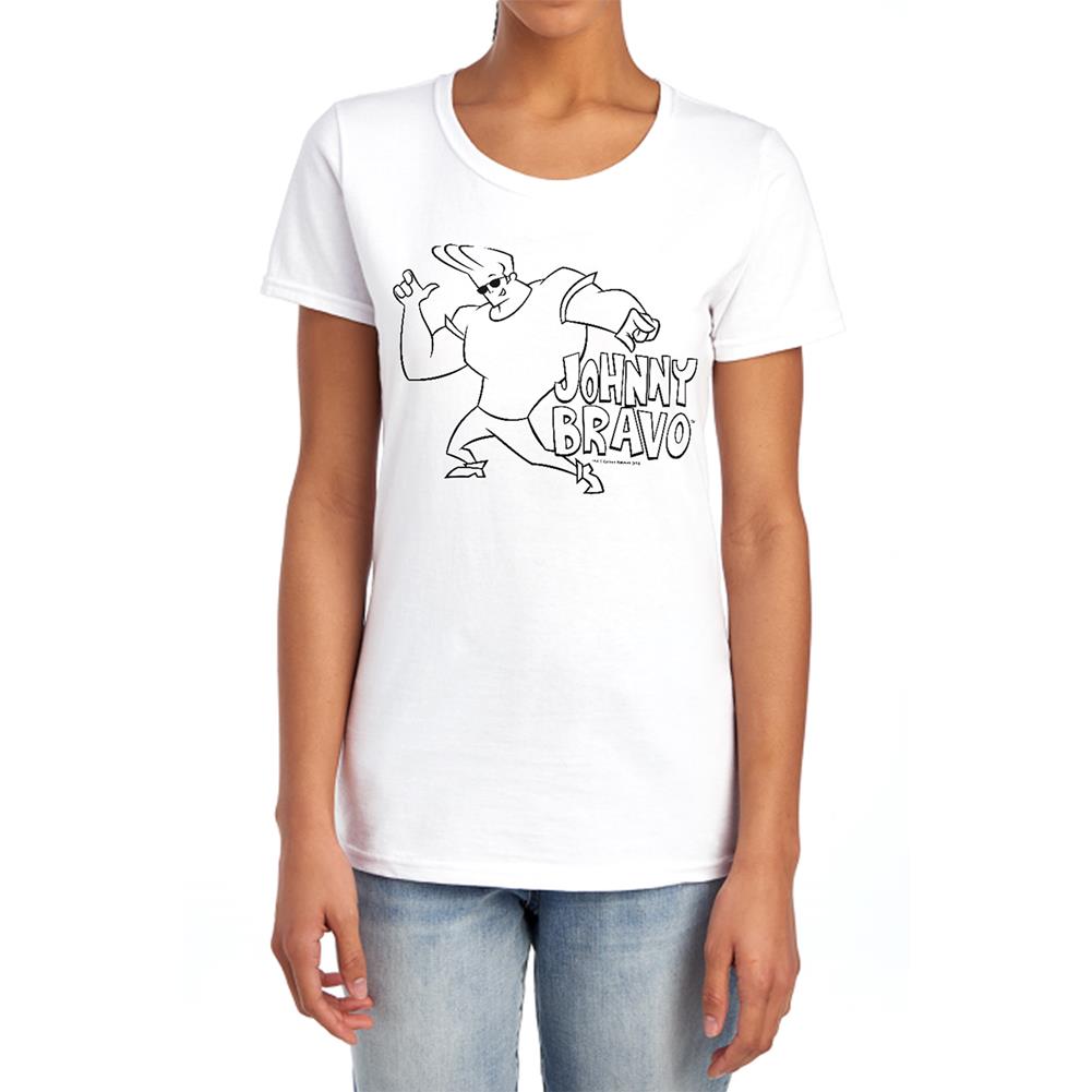 Johnny Bravo JB Line Art Women's 18/1 Cotton Short-Sleeve T-Shirt