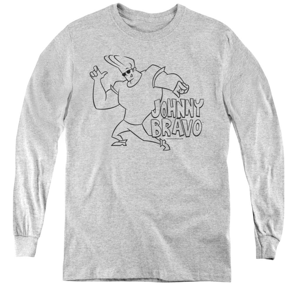 Johnny Bravo JB Line Art Youth Long-Sleeve T-Shirt
