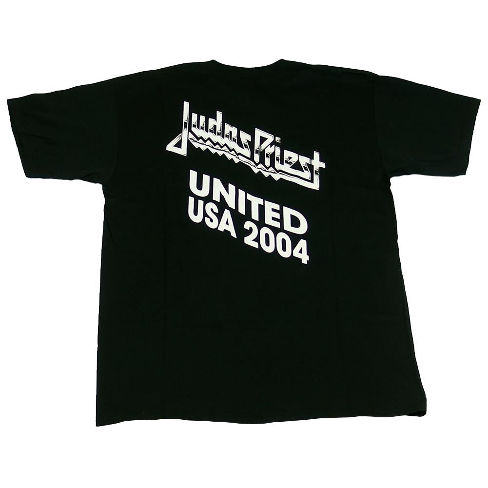 Judas Priest Men's All-Over United USA 2004 Tour Black T-Shirt