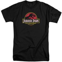 Jurassic Park 25th Anniversary Logo Men's 18/1 Tall Cotton Short-Sleeve T-Shirt