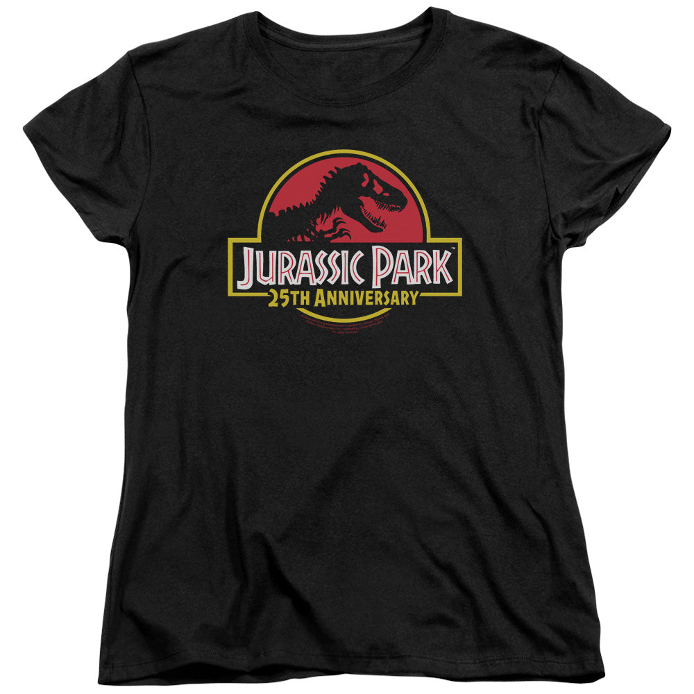 Jurassic Park 25th Anniversary Logo Women's 18/1 Cotton Short-Sleeve T-Shirt