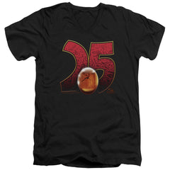 Jurassic Park Amber Men's 30/1 Cotton Slim V-Neck T-Shirt