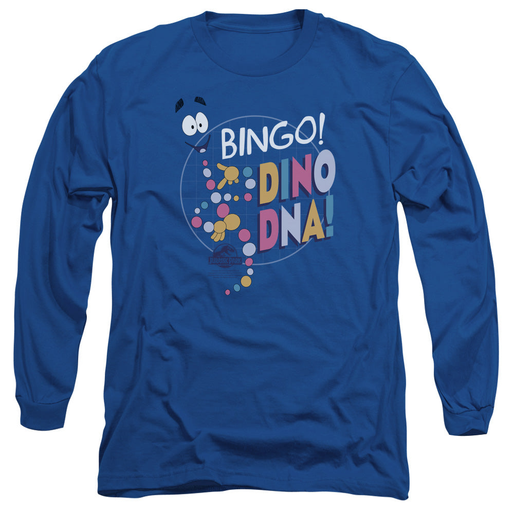 Jurassic Park Bingo Dino Dna Men's 18/1 Cotton Long-Sleeve T-Shirt