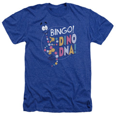 Jurassic Park Bingo Dino Dna Men's 30/1 Heather 60 40 Poly Short-Sleeve T-Shirt
