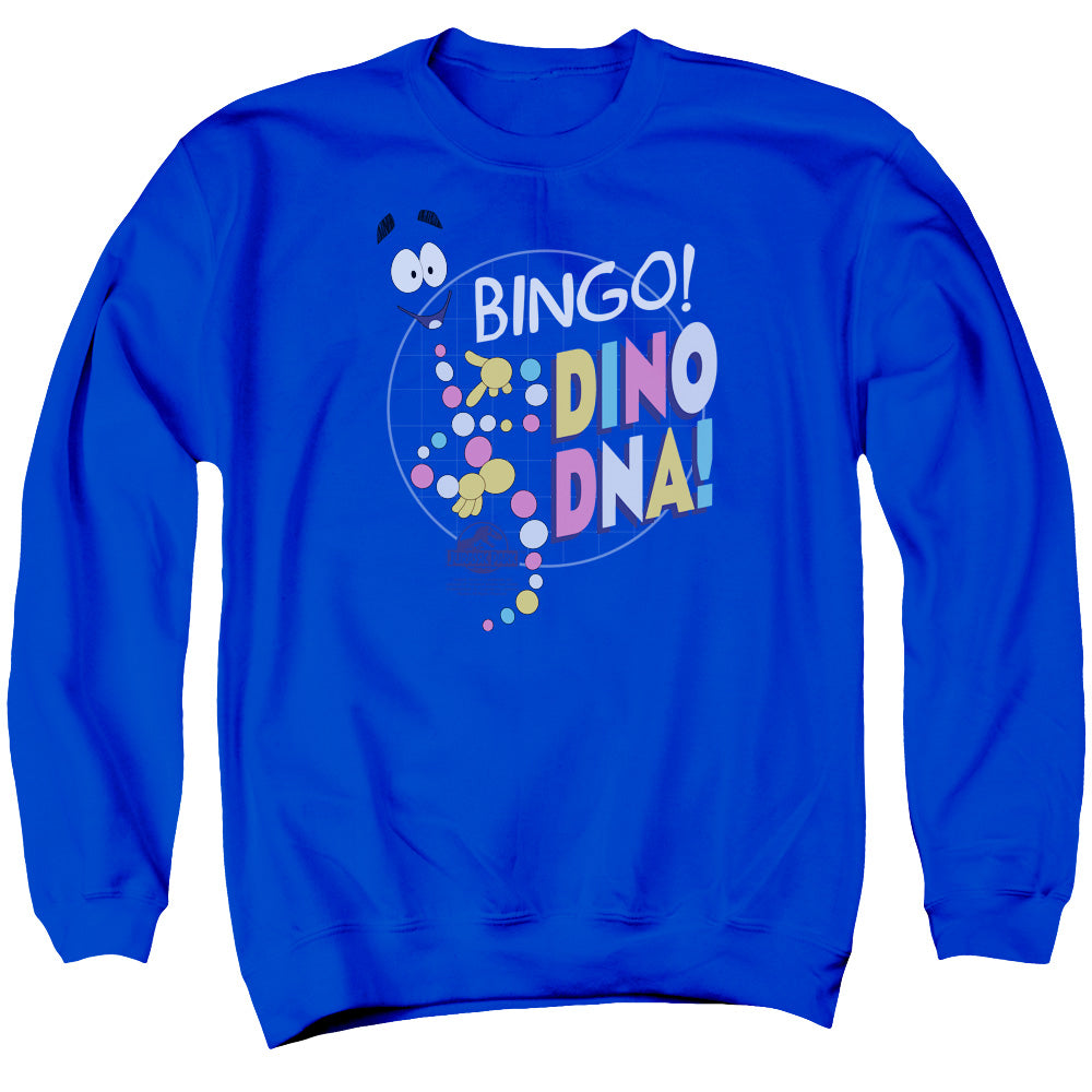 Jurassic Park Bingo Dino Dna Men's Crewneck 50 50 Poly Long-Sleeve T-Shirt