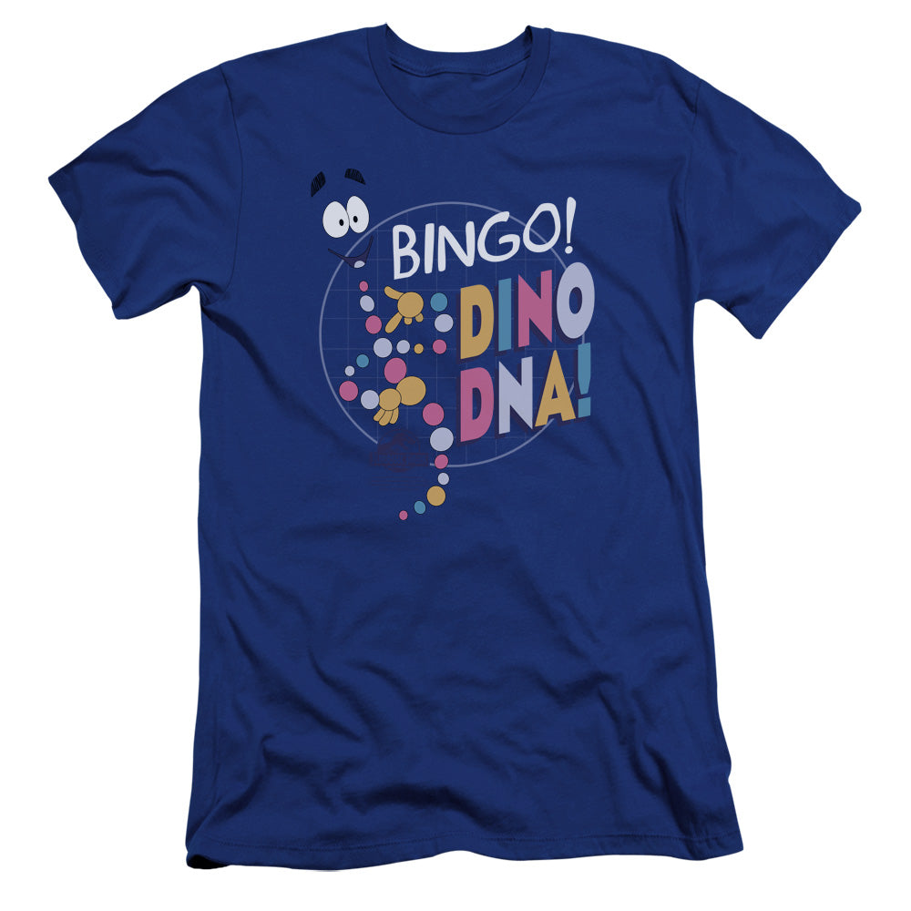 Jurassic Park Bingo Dino Dna Men's Ultra-Soft 30/1 Cotton Slim Short-Sleeve T-Shirt
