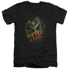 Jurassic Park Clever Girl Men's 30/1 Cotton Slim V-Neck T-Shirt