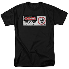 Jurassic Park Electric Fence Sign Men's 18/1 Cotton Short-Sleeve T-Shirt