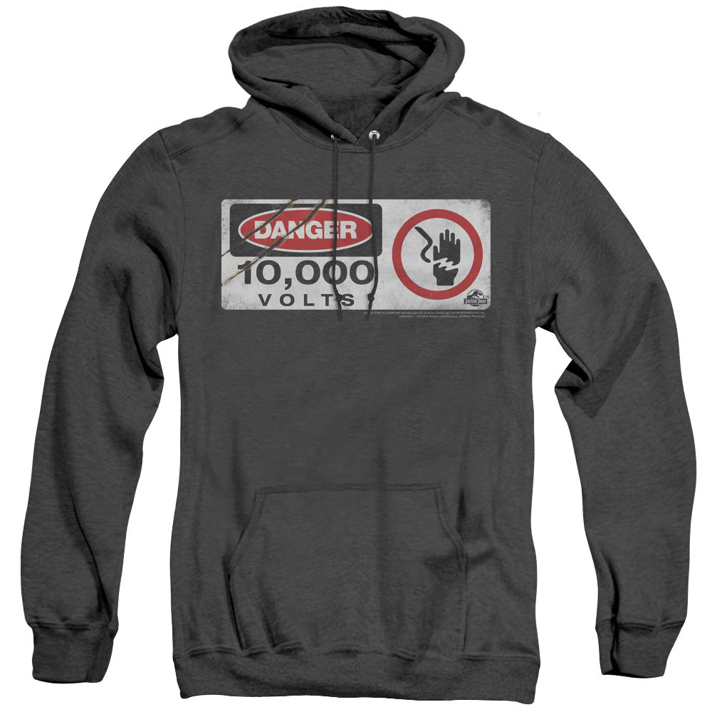 Jurassic Park Electric Fence Sign Men's Pull-Over Hoodie