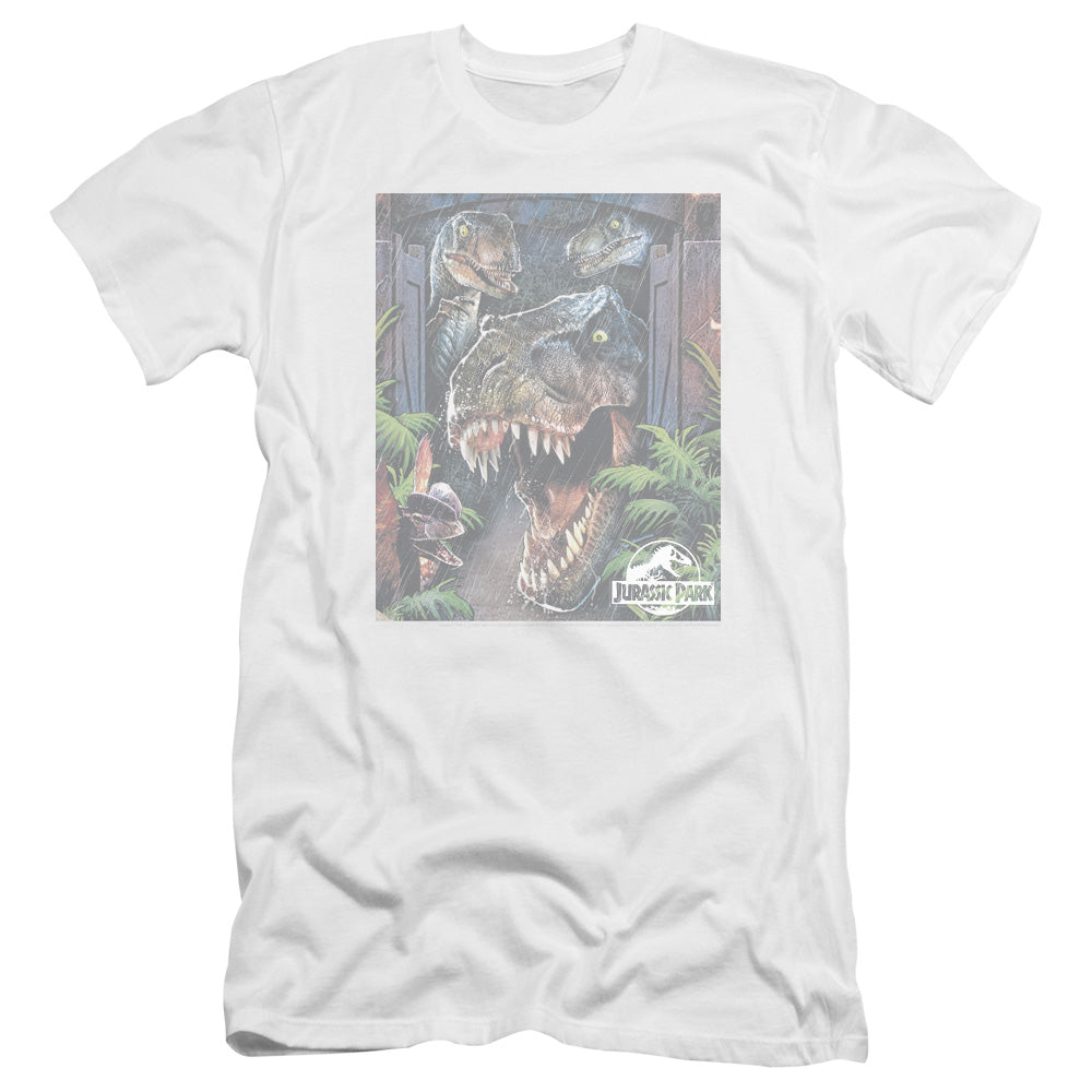 Jurassic Park Giant Door Men's Ultra-Soft 30/1 Cotton Slim Short-Sleeve T-Shirt