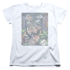 Jurassic Park Giant Door Women's 18/1 Cotton Short-Sleeve T-Shirt