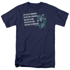 Jurassic Park God Creates Dinosaurs Men's 18/1 Cotton Short-Sleeve T-Shirt
