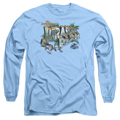 Jurassic Park Greetings From JP Men's 18/1 Cotton Long-Sleeve T-Shirt