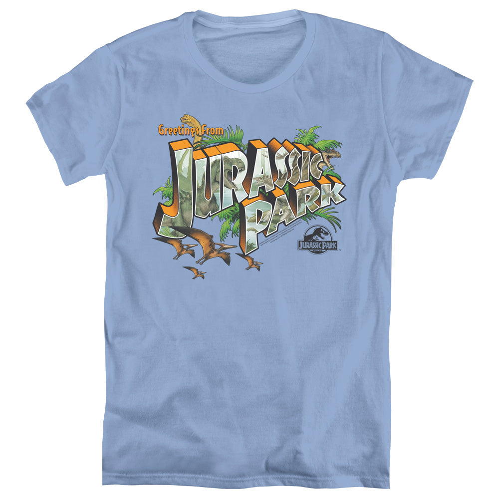 Jurassic Park Greetings From JP Women's 18/1 Cotton Short-Sleeve T-Shirt