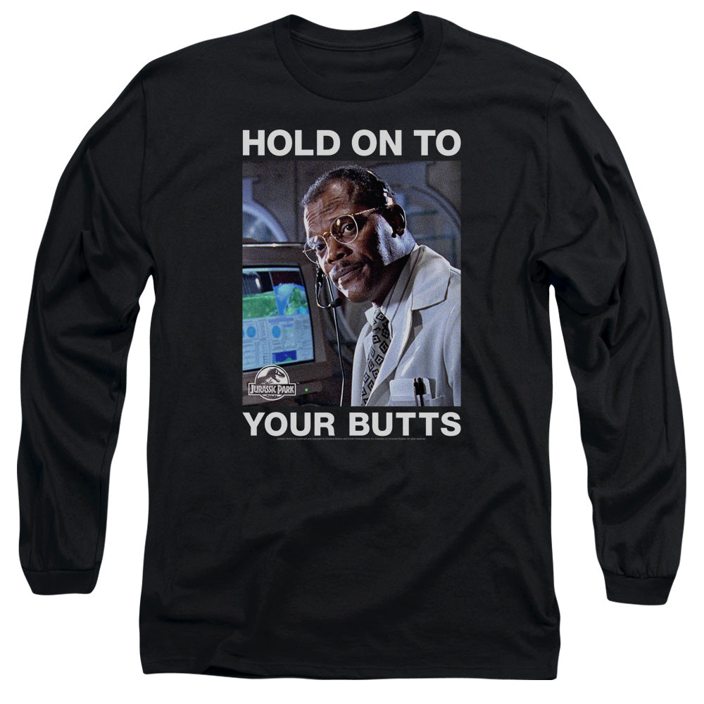 Jurassic Park Hold Onto Men's 18/1 Cotton Long-Sleeve T-Shirt