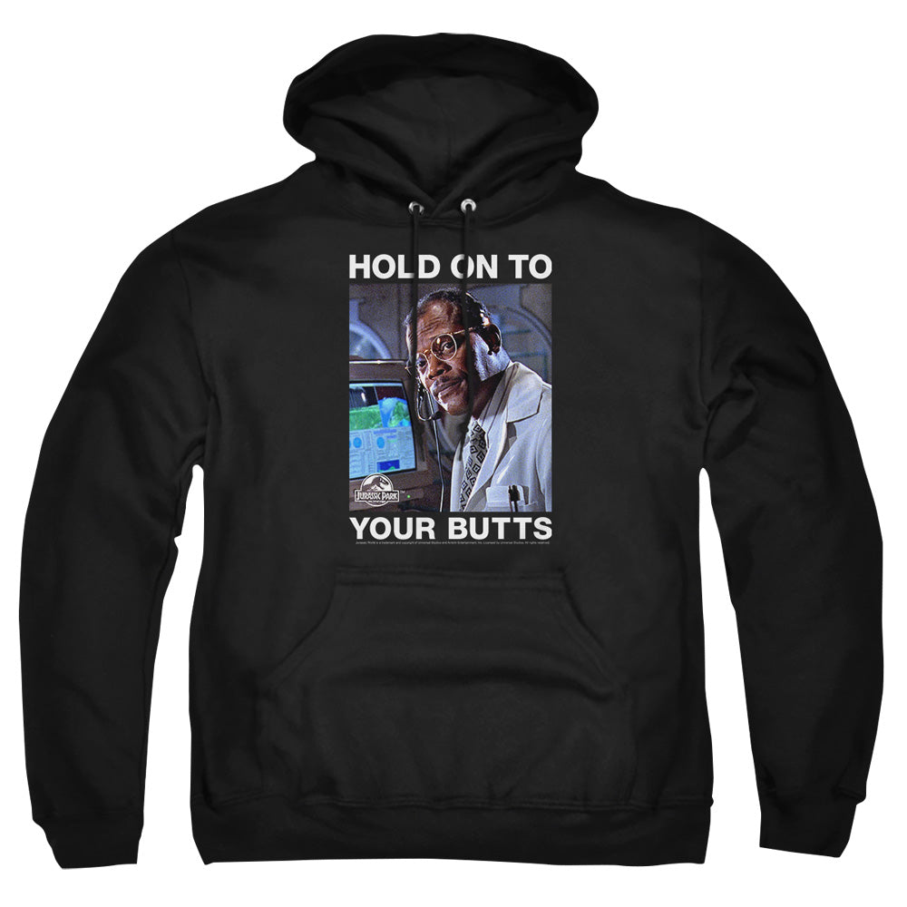 Jurassic Park Hold Onto Men's Pull-Over 75 25 Poly Hoodie