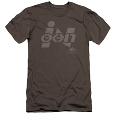 Jurassic Park Ingen Logo Men's Ultra-Soft 30/1 Cotton Slim Short-Sleeve T-Shirt