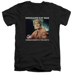 Jurassic Park Inherit Men's 30/1 Cotton Slim V-Neck T-Shirt