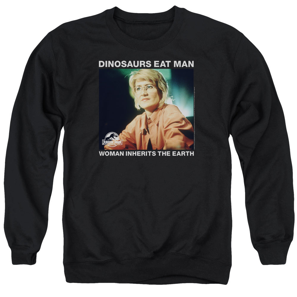 Jurassic Park Inherit Men's Crewneck 50 50 Poly Long-Sleeve T-Shirt