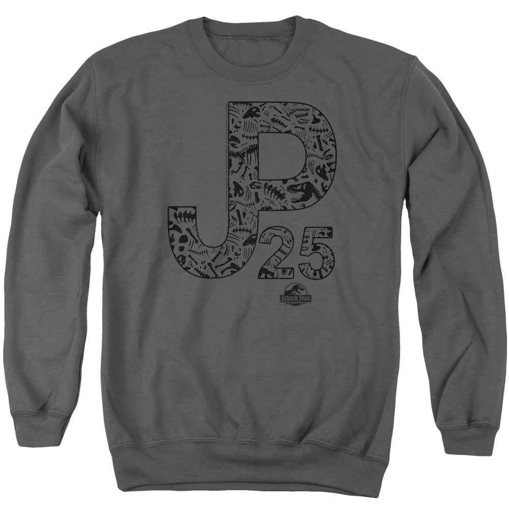 Jurassic Park JP25 Men's Crewneck 50 50 Poly Long-Sleeve T-Shirt