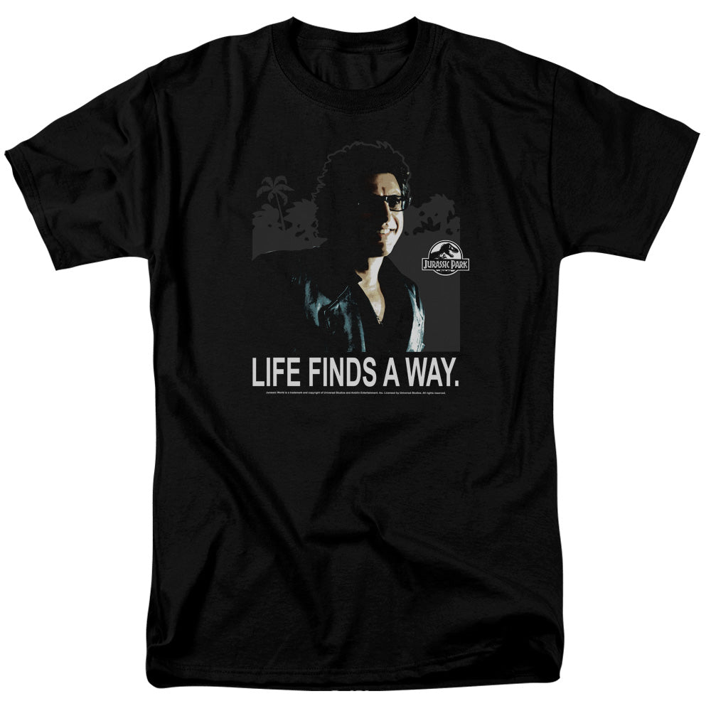 Jurassic Park Life Finds A Way Men's 18/1 Cotton Short-Sleeve T-Shirt