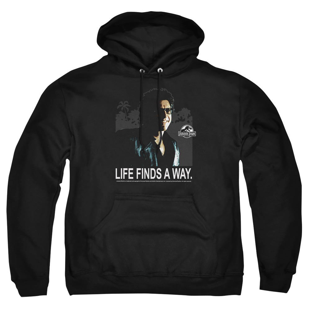 Jurassic Park Life Finds A Way Men's Pull-Over 75 25 Poly Hoodie