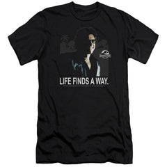 Jurassic Park Life Finds A Way Men's Ultra-Soft 30/1 Cotton Slim Short-Sleeve T-Shirt