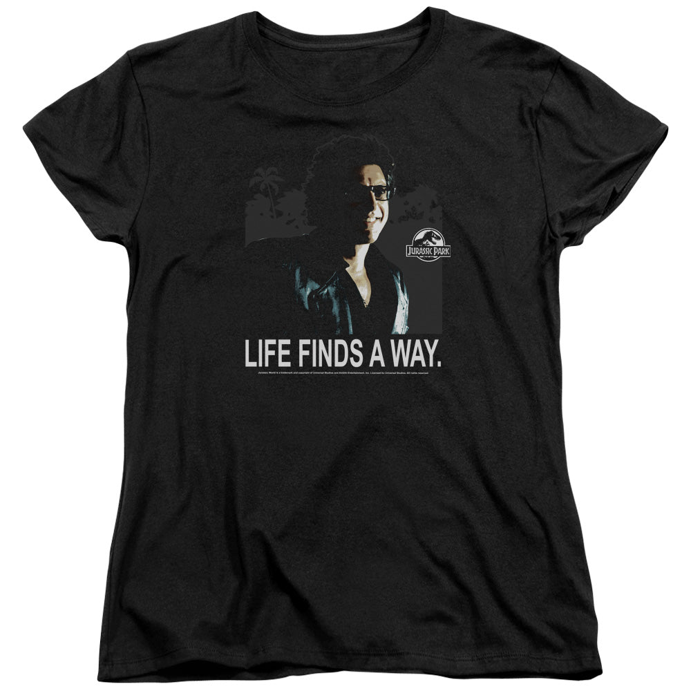 Jurassic Park Life Finds A Way Women's 18/1 Cotton Short-Sleeve T-Shirt