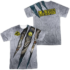 Jurassic Park Live Raptro Men's Regular Fit Polyester Short-Sleeve T-Shirt