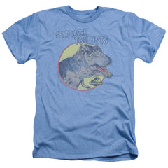 Jurassic Park More Tourist Men's 30/1 Heather 60 40 Poly Short-Sleeve T-Shirt