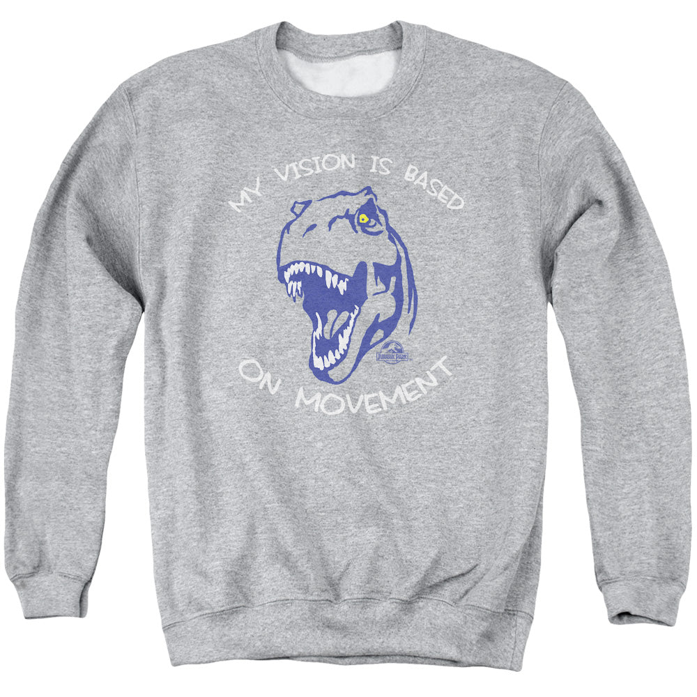 Jurassic Park My Vision Men's Crewneck 50 50 Poly Long-Sleeve T-Shirt
