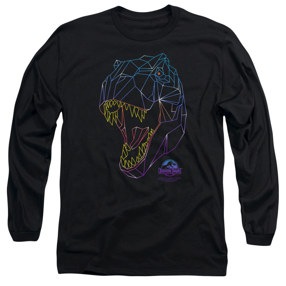Jurassic Park Neon T-Rex Men's 18/1 Cotton Long-Sleeve T-Shirt