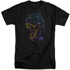 Jurassic Park Neon T-Rex Men's 18/1 Tall Cotton Short-Sleeve T-Shirt