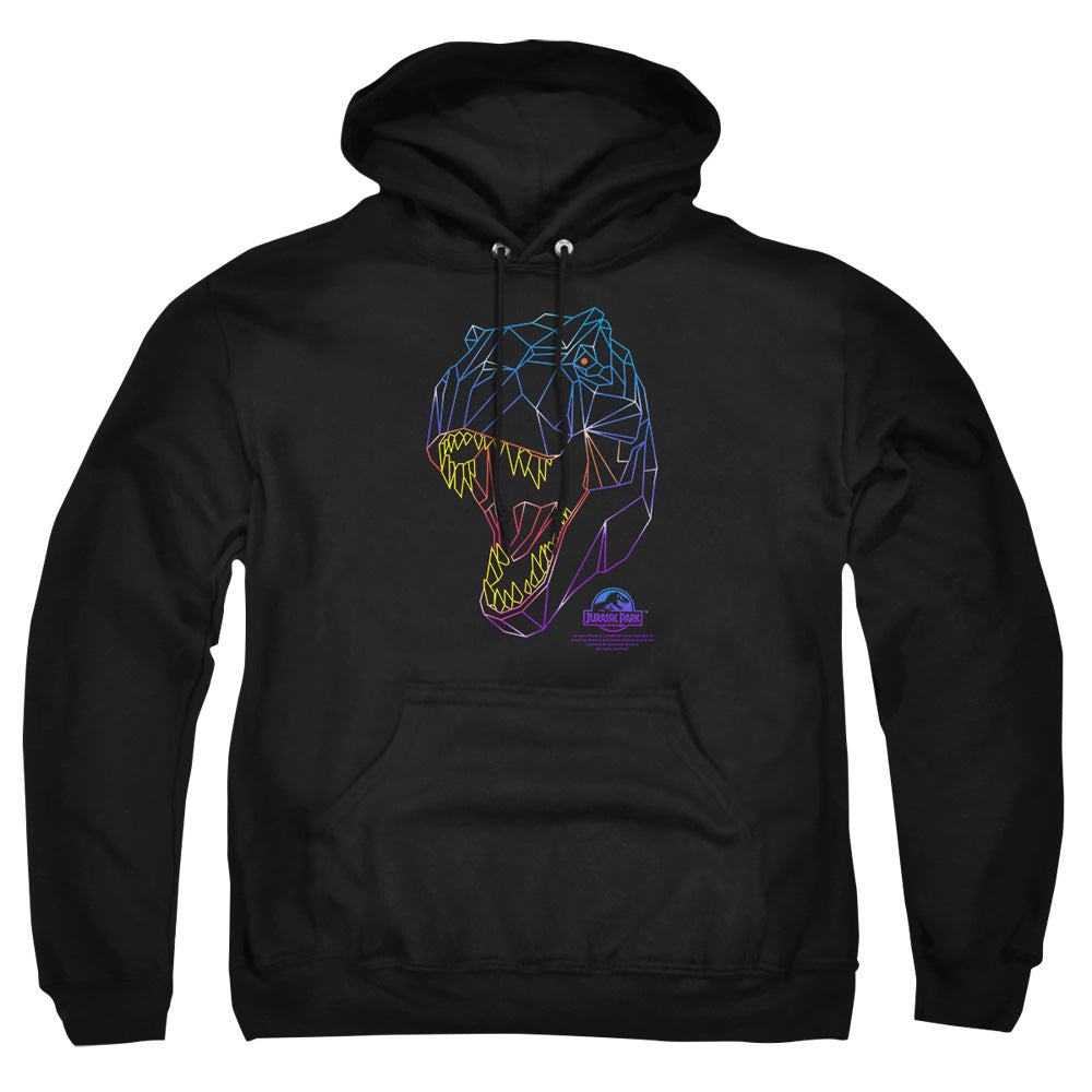 Jurassic Park Neon T-Rex Men's Pull-Over 75 25 Poly Hoodie