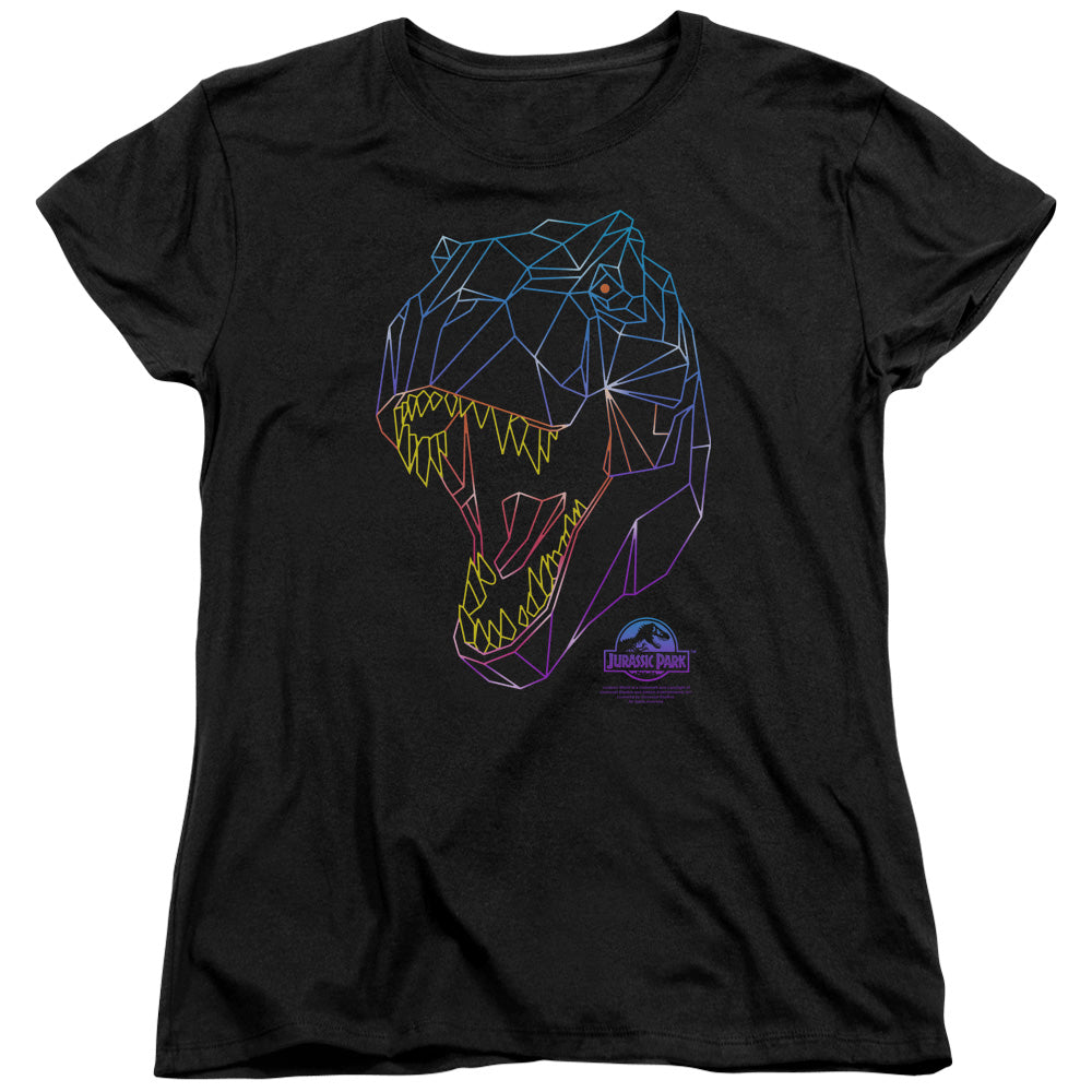 Jurassic Park Neon T-Rex Women's 18/1 Cotton Short-Sleeve T-Shirt