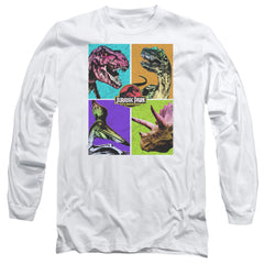 Jurassic Park Prehistoric Block Men's 18/1 Cotton Long-Sleeve T-Shirt